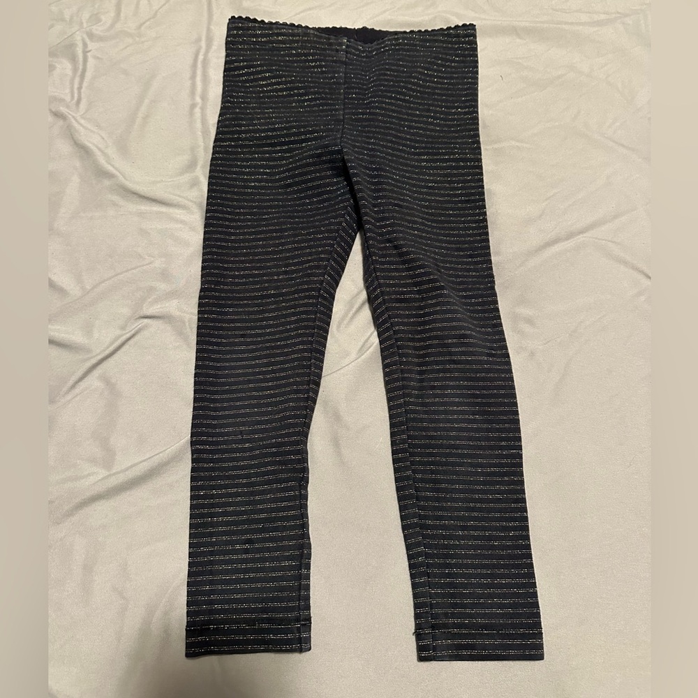 Tea Collection Black and Gold Kids Leggings